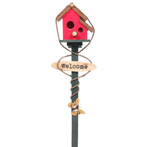 Bird House Stake Outdoor Garden Bird House with Pole Park Decorative Bird House - Picture 13 of 22