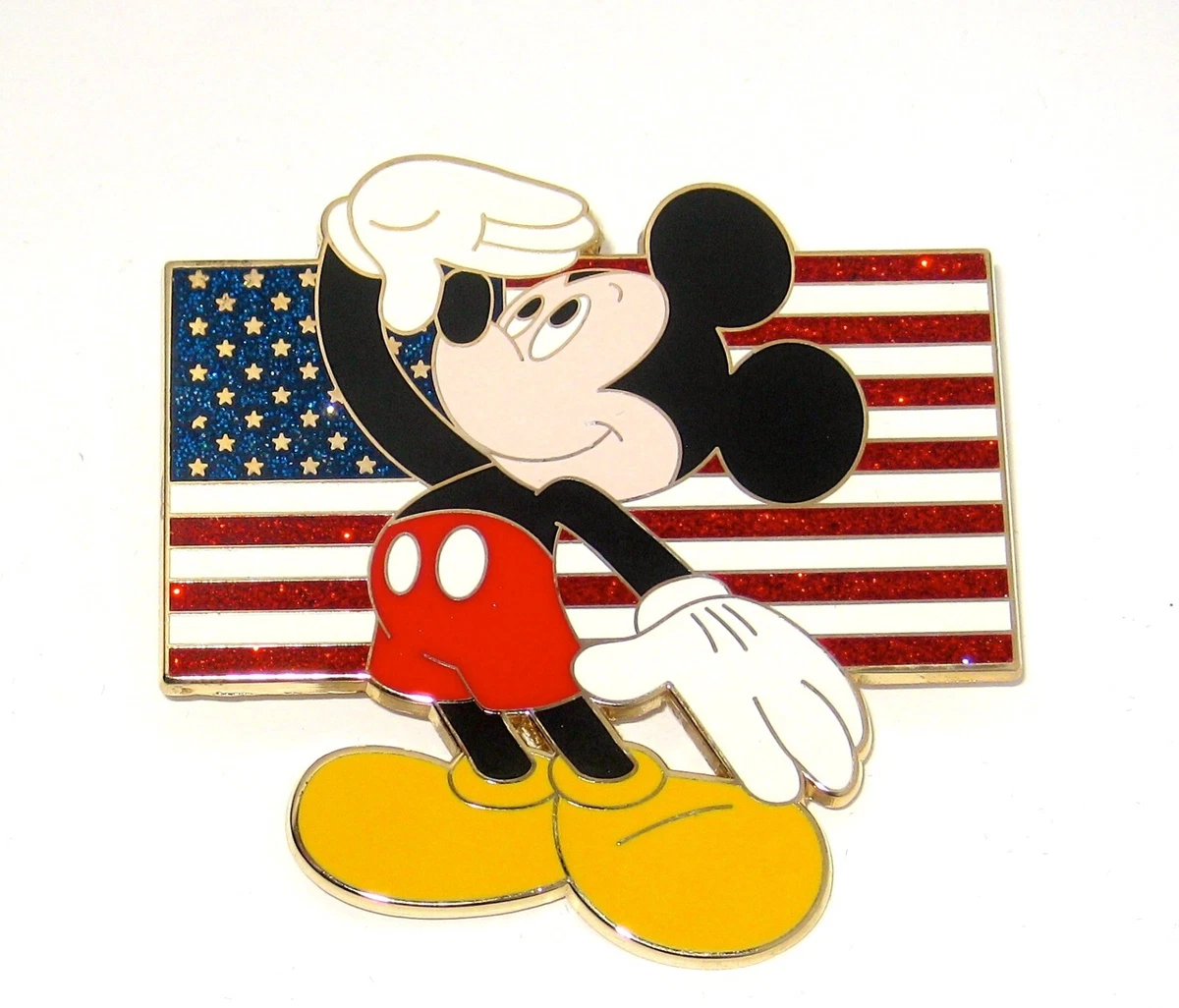 RARE LE 100 Disney Pin ✿ Patriotic Mickey Mouse USA Salute American Flag  Patriot | eBay