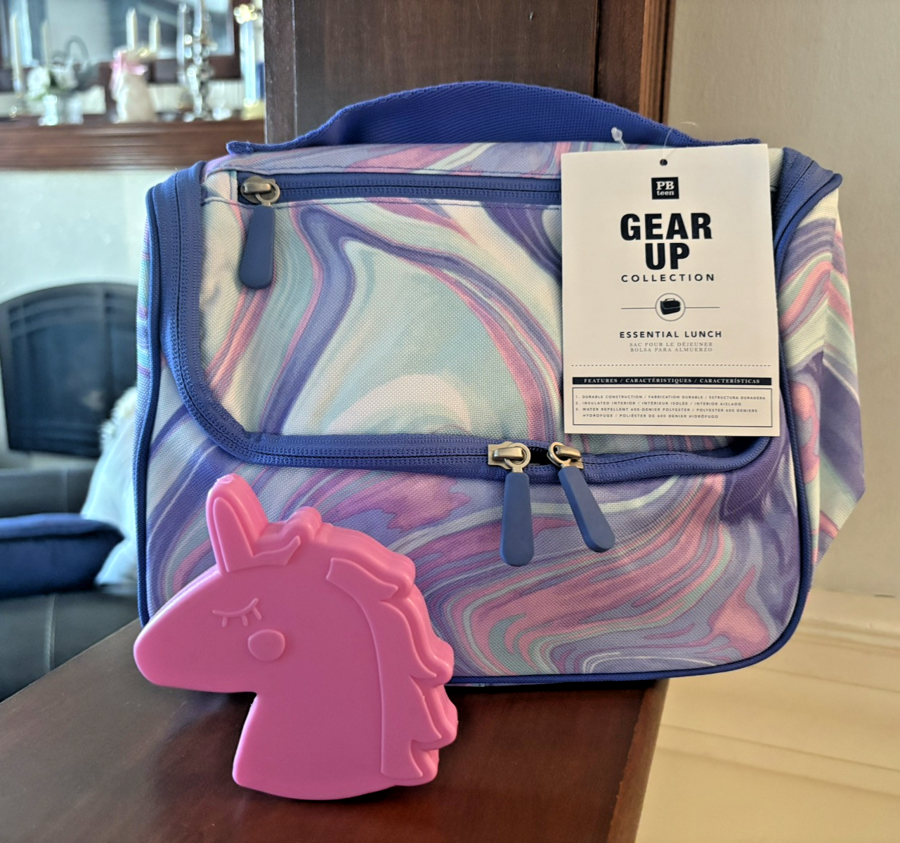 PONY BORSA PRANZO scuola ceramica fienile attrezzi disney viaggio principessa arcobaleno + set unicorno.
