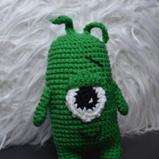 Handmade Crochet Stuffed Plushie Plankton Inspired Fan Art