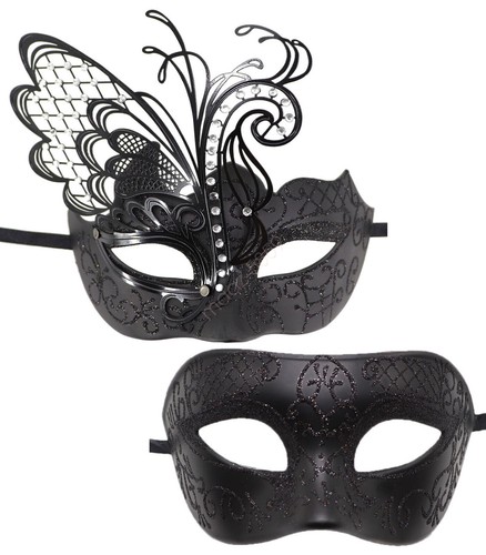 Women Men Masquerade Butterfly Iron Mask Halloween Fancy Ball Prom Party EyeMask - Picture 14 of 36