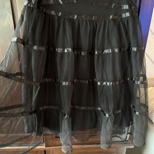 hm skirt size 6 Full Net Ribbon Black - Picture 3 of 8
