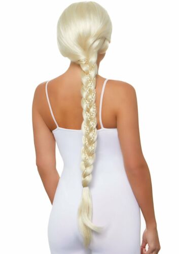 Leg Avenue Lungo Doppia Treccia Parrucca Bionda Adulto Halloween Accessori A2857 - Foto 2 di 3