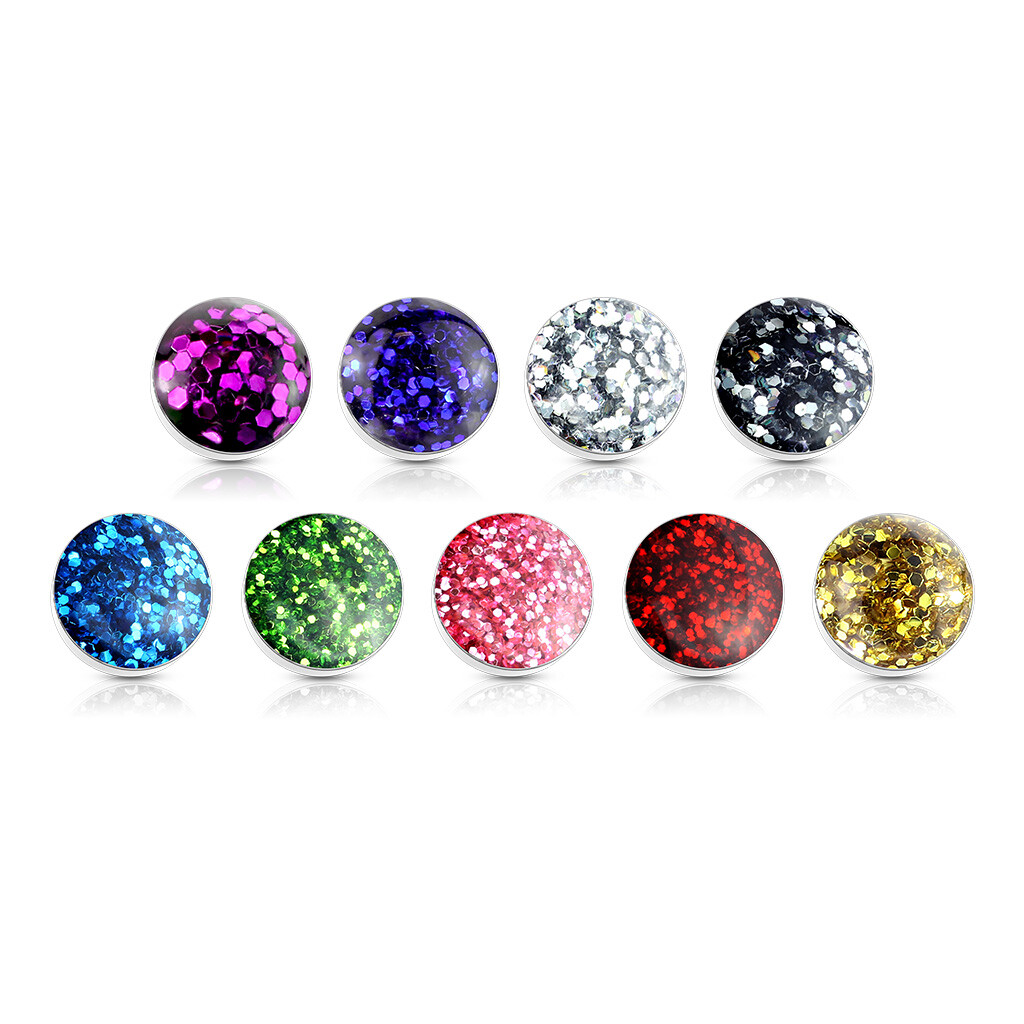 Dermal Anchor Aufsatz Glitter 1,2mm 8 Farben oder Set