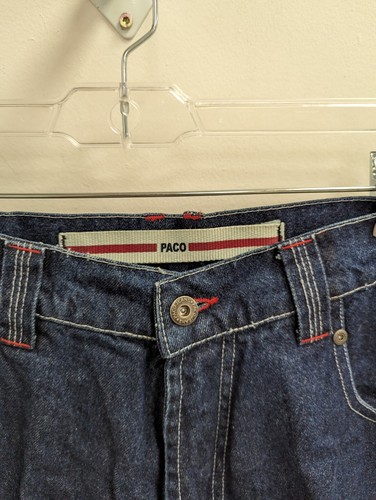Vintage Paco Jeans Men 36x33 Carpenter Baggy Fit Y2K Skater Rap Hip Hop Cyber - Picture 4 of 9