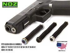 NDZ Glock Gen 4 17 19 20 Guide Rod Assembly Stainless Steel Cerakote ISMI Spring
