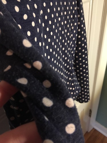 Xhiliration Target navy blue polka dot jersey knit blazer, size S - Picture 3 of 4