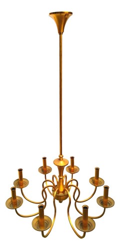 lampadario originale anni 50 produzione Lumi Milano design Oscar Torlasco signed - Imagen 6 de 8