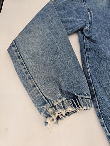 VTG Men's Chalk Line LA Raiders Denim Full Zip Jacket Blue Size XL 90s Distress - Picture 4 of 15
