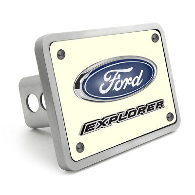 Ford Explorer 3D Logo Night Glow Luminescent Billet Aluminum 2'' Tow Hitch Cover