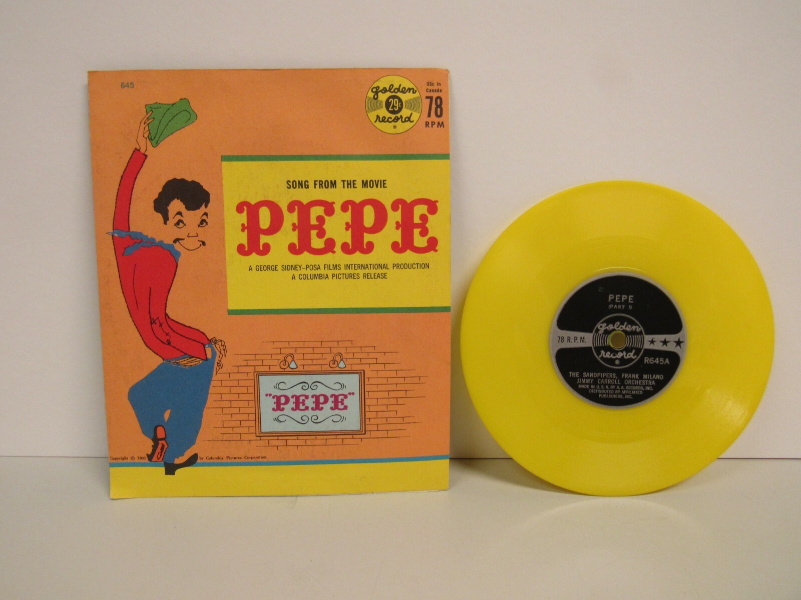 PepeSong From The Movie PepeGoldenChildrens6" 78 RPM eBay