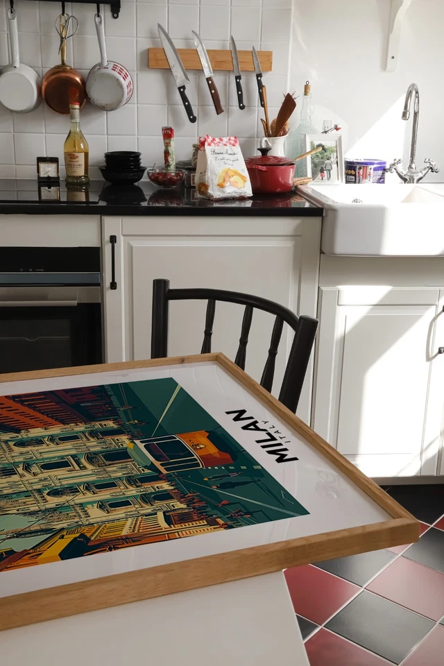 Milan Italy Vintage Style Travel Poster - Home Decor, Wall Art - Image 3 of 4
