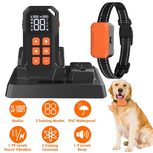 Wireless Dog Fence Rechargeable Dog Training Vibration Shock Collar Waterproof - Picture 5 of 22