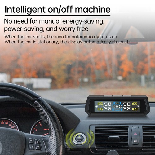 4PCS Digital Tpms Tire Pressure Monitoring System Set Solar Safety Alarm System - Picture 13 of 24