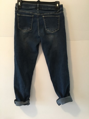 New Girls Jeans TOTAL GIRL Heart Sequined Straight Blue Girls Size: 14R - Picture 3 of 4