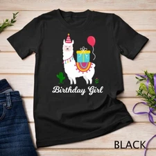 Cool Cute Alpaca Llama Cactus Girls Birthday Party Animal Unisex T-shirt