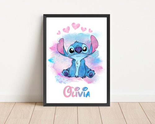 Personalised Stitch Wall Art Kids Bedroom Print Disney Gift PRINT ONLY - Picture 6 of 6