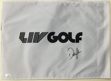 Dustin Johnson LIV 18 Signed Pin Flag- JSA #AV66445
