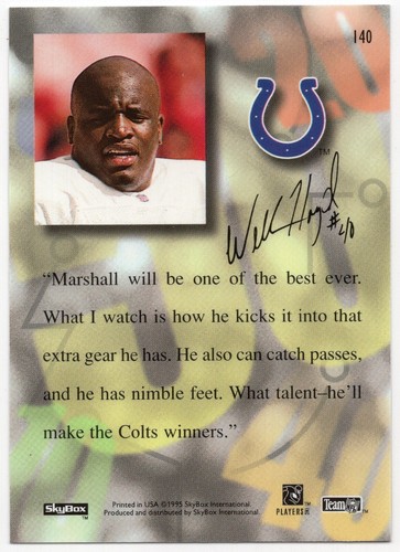 NFL Single Trading Cards Marshall Faulk St. Louis Rams Indianapolis Colts - Picture 261 of 347