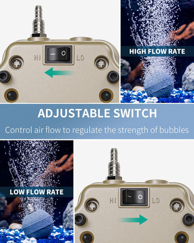 Commercial Aquarium Air Pump Oxygen Aerator Kit For Pond Water Garden Reservoirs - Picture 4 of 13