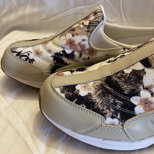 Easy Spirit Mules Sz 10 Slip On Arch Support Floral Pattern Clog Sandal Beach - Picture 10 of 13