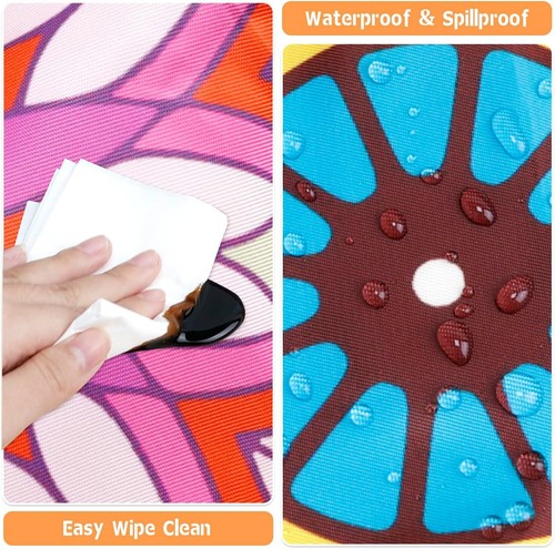 Outdoor Tablecloth With Umbrella Hole And Zipper Waterproof Round Patio Table Co - Picture 4 of 7