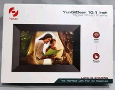 Frameo YunQiDear Black 10.1 Inch Touch Screen Smart Wireless Digital Photo Frame