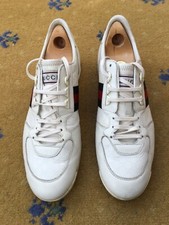 Gucci Sneakers Trainers Sneaker Monogram Leather Web Blue Red Mens US 11 UK 10.5