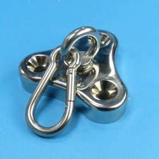 Edelstahl Boxsack Halterung V2A Aufhängung Deckenhalter Karabinerhaken Poliert