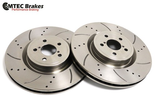 Front Rear Brake Discs for Subaru Impreza 2.5 Tur WRX STi 07-11 Drilled Grooved - Picture 4 of 12