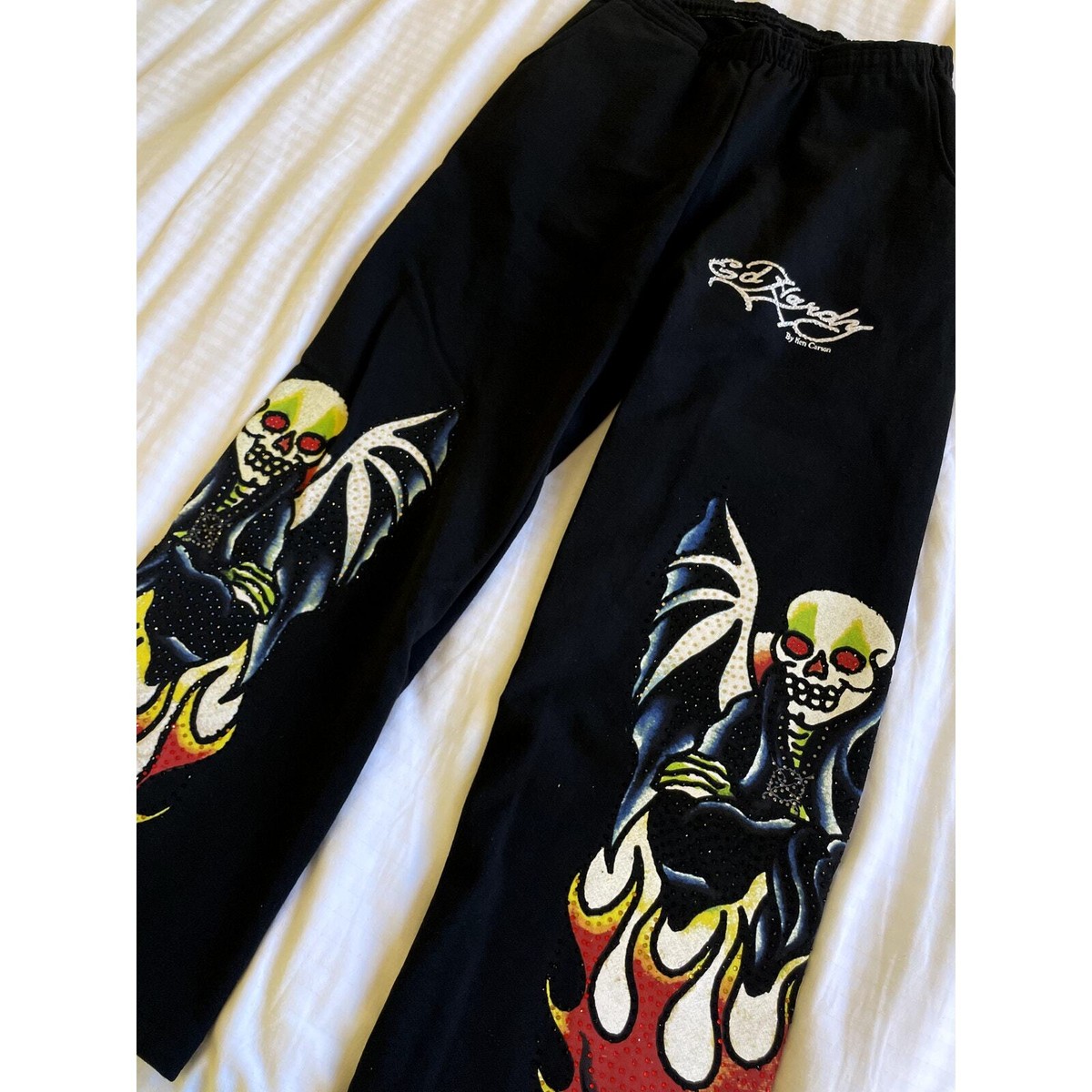 Ed Hardy x Ken Carson Complexcon Rhinestone Men's Pants | eBay