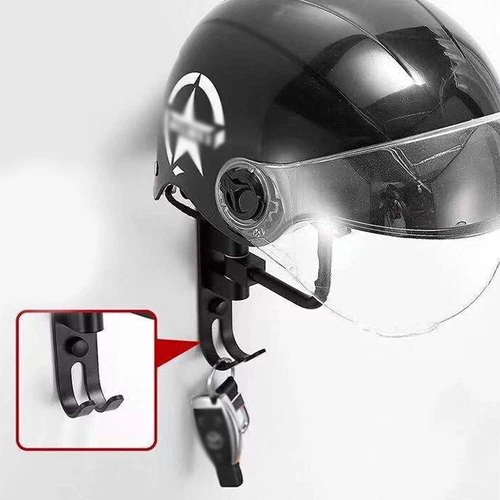 2/4/6PCS Motorcycle Helmet Holder Hook Jacket Bag Display Rack Wall Mount Hanger - Bild 11 von 17