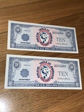 Geoffrey Dollar Dollars Toys R Us 1997 2 Sequential Bills Near Mint Item 2 Vintage 1997 Series Toys R Us Geoffrey Dollars 10 Bill Consecutive Numbers