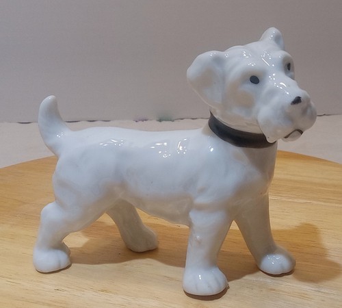Vtg Lakeland Terrier Porcelain Figurine White Westie Pup Japan Dog Collectible