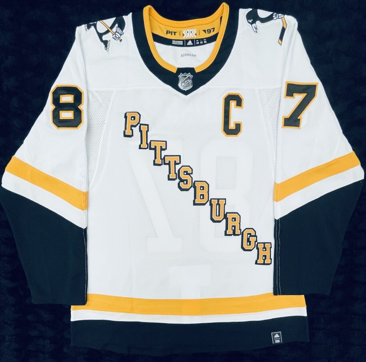 Sidney CROSBY Signed Pittsburgh Penguins Reverse Retro LTD Pro Adidas Jersey