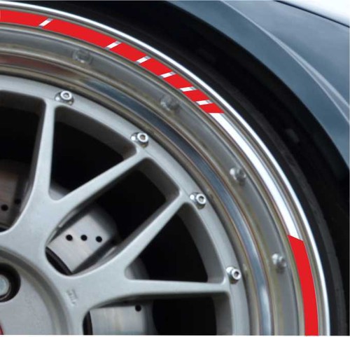 Felgenrandaufkleber GP STYLE 17 Zoll 6mm ROT Auto Motorrad Tuning Felgen - Bild 2 von 4