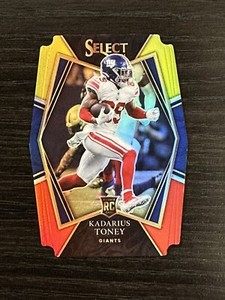 2021 Select RC #152 KADARIUS TONEY Red & Yellow Die Cut Premier Level Prizm
