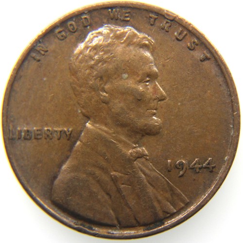 1944 Lincoln Wheat Cent - Collar Clash Obverse - Rare Error Coin - Picture 2 of 5