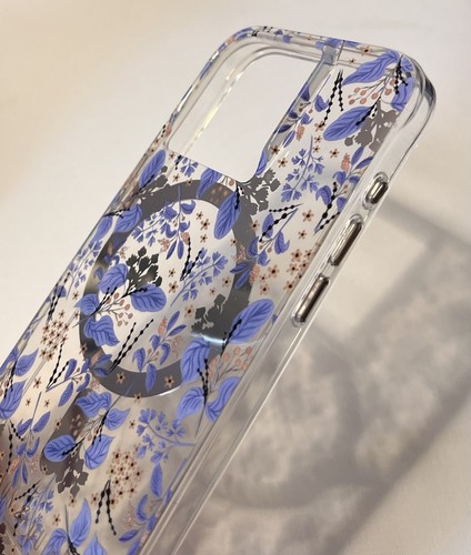 Neu iPhone 15 Pro Carson & Quinn Nantucket Blue Flower Clear MagSafe Case - Bild 4 von 4