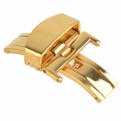 Butterfly Deployment Buckle Stainless Steel Watch Clasp Strap Band 18mm-20mm - Picture 5 of 7