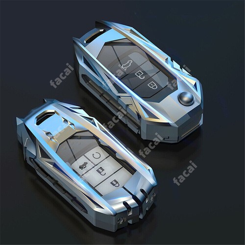 Metal Car Key Fob Case Cover Shell For Honda Civic HRV CRV Accord Pilot Odyssey - Picture 11 of 27