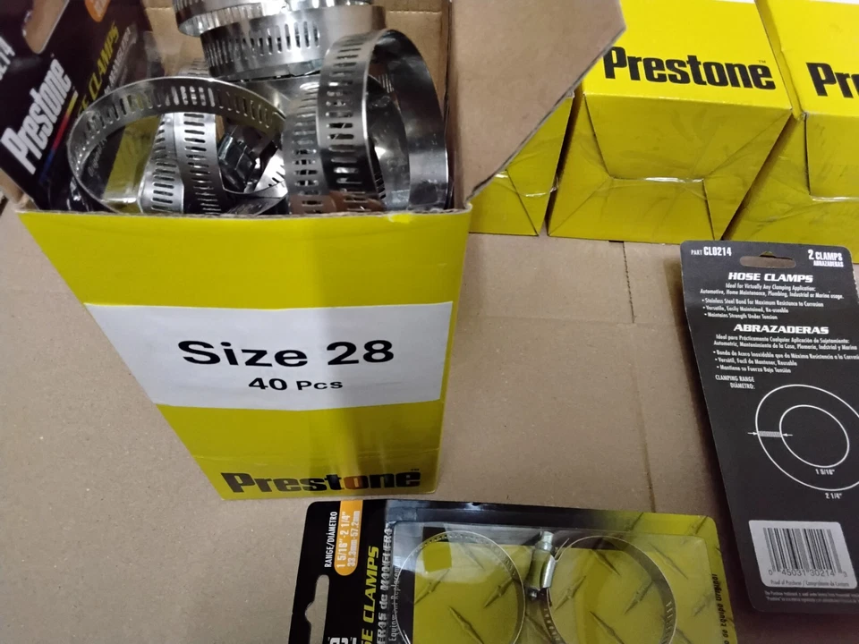200件装Prestone软管夹,Abrazaderas尺寸28(33至57毫米)优质高Qlt — 第 3/4 张图片