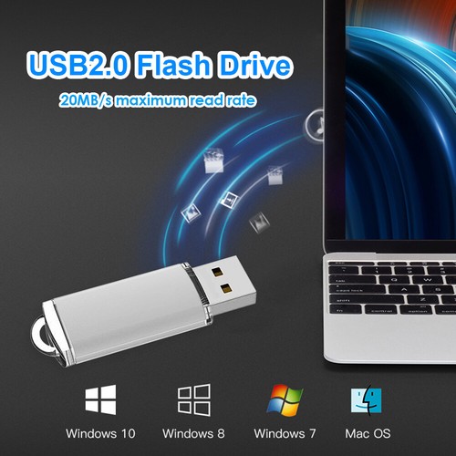 CW10029 High Speed USB 2.0 Flash Drive Clear Cap Thumb Drive (4GB Silver) - Bild 3 von 9