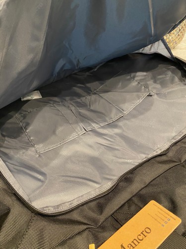MANCRO Travel Garment Bag Black Shoulder Strap & Back Strap Zipper Closure - Picture 10 of 15
