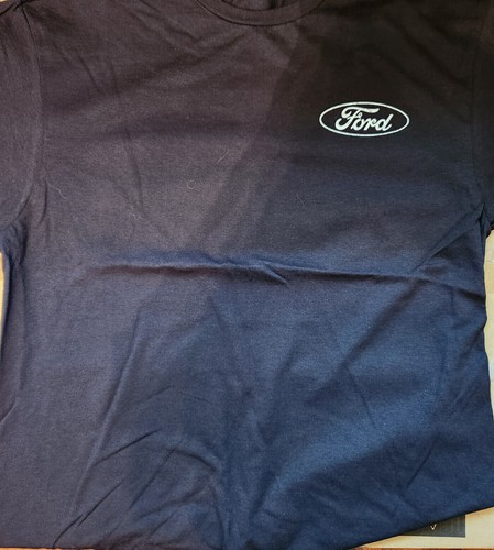 Ford Logo American Flag with Deer Skull BLACK Adult T-shirt - Picture 2 of 3