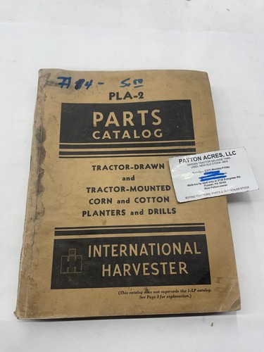 Parts Catalog for International Harvester Tractor Drawn-Mounted Planters Drills - Picture 1 of 3