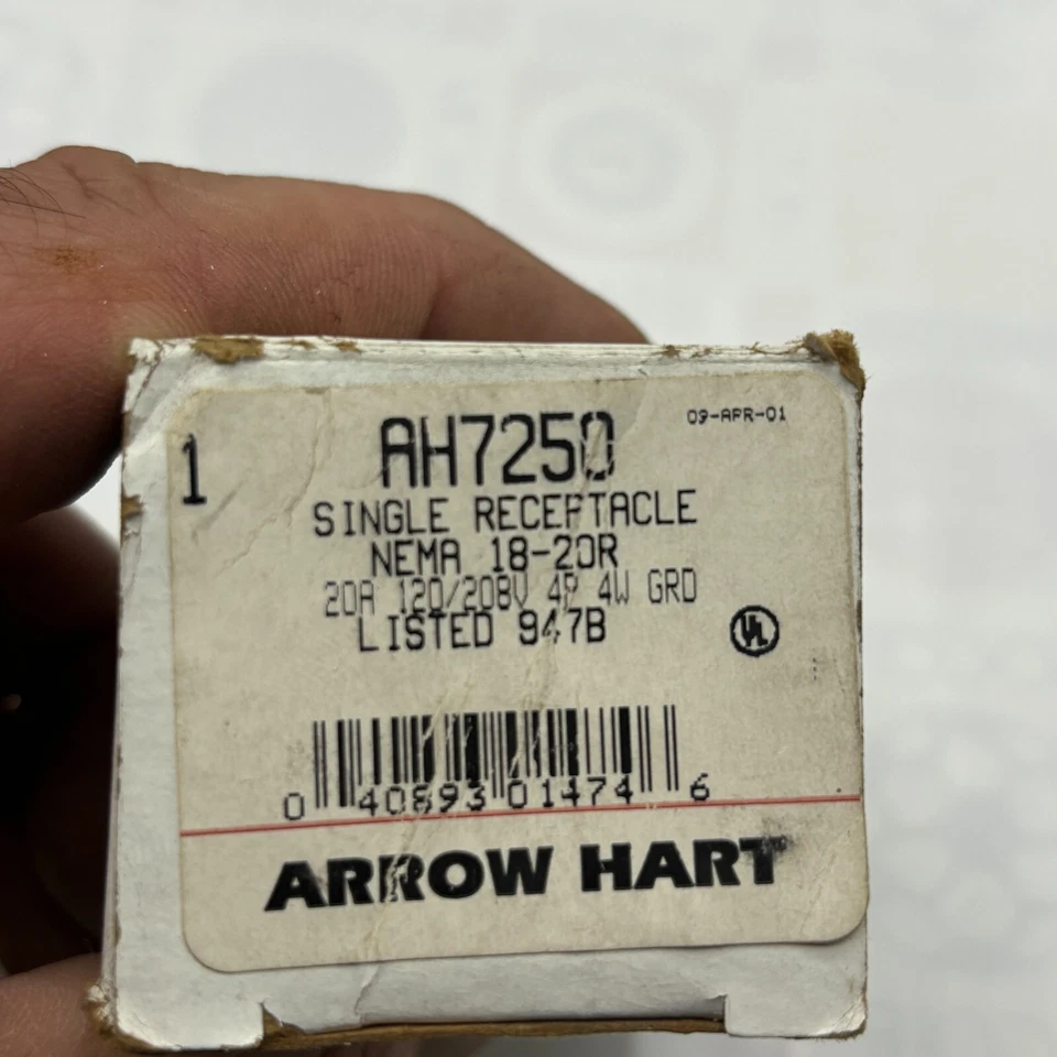 Arrow Hart AH7250 Single Receptacle 20A 120/208V 4P 4W GRD ⭐ - Image 3 of 4