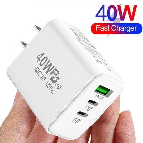 40W Fast Dual Ports USB Type-C PD Wall Charger Power Adapter For Samsung Tab A9+ - Picture 33 of 35
