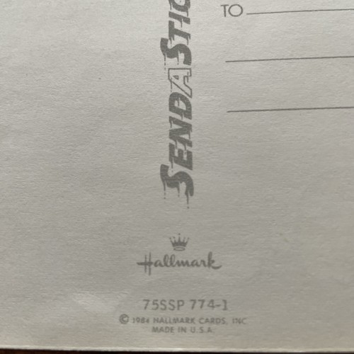 Vintage 1984 Hallmark Sticker Post Card SEND A STICKER VTG Cammy Chameleon Camo - Picture 3 of 10