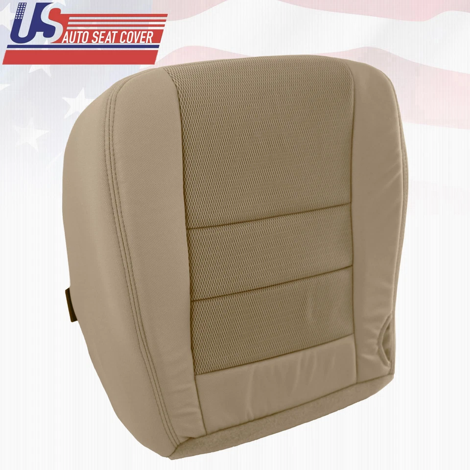 2005 2006 Ford F-250 F-350 Super Duty Driver Bottom Cloth Seat Cover 2 tone TAN - Image 2 of 4